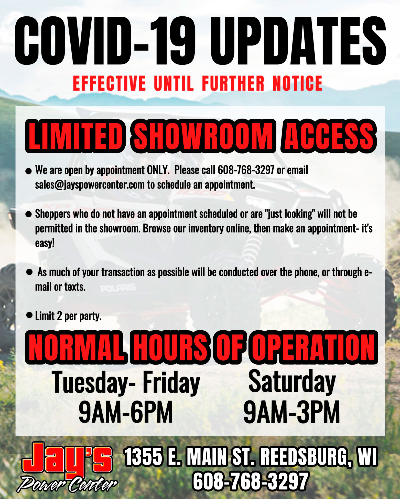 Home Jay's Power Center Reedsburg, WI (608) 7683297